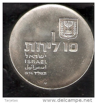 MONEDA DE PLATA DE ISRAEL DE 10 LIROT DEL AÑO 1971 (COIN) SILVER-ARGENT - Israel