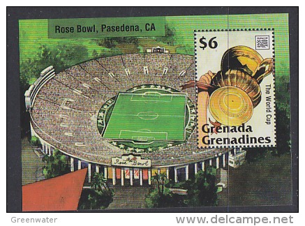 Grenada Grenadines  1994 World Cup Football USA  M/s (Rose Bowl, Passadena)  ** Mnh (WC012A) - 1994 – Estados Unidos