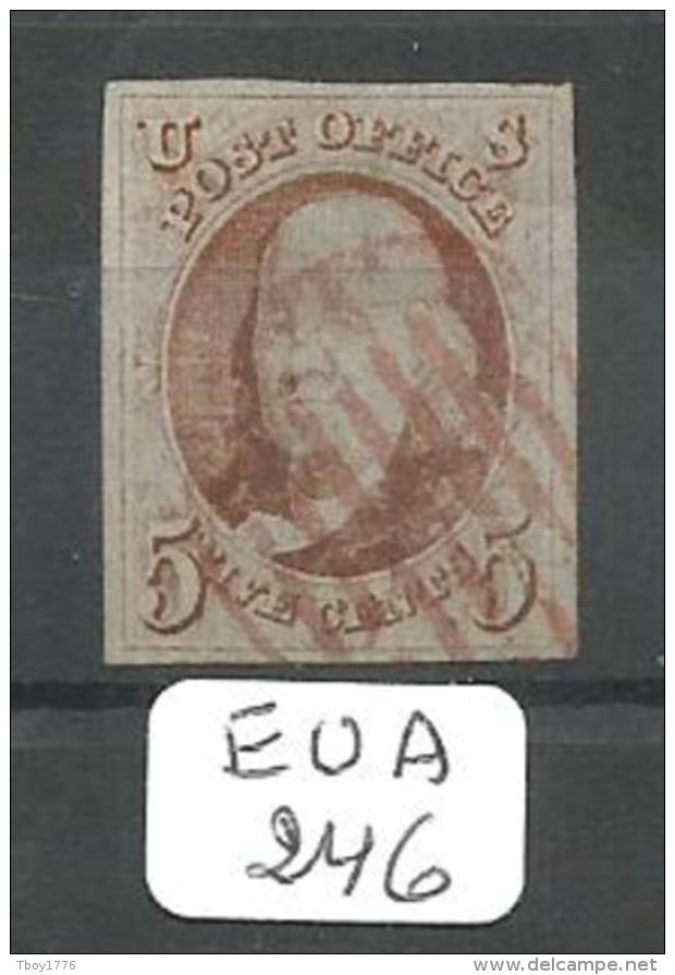 EUA Scott   1d  Orange Red Cancel  RR YT 1  # - Used Stamps