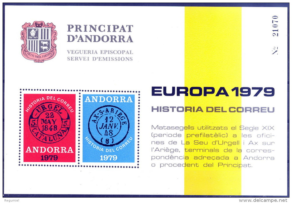 Andorra Vegueria Europa 1979 - Viguerie Episcopale