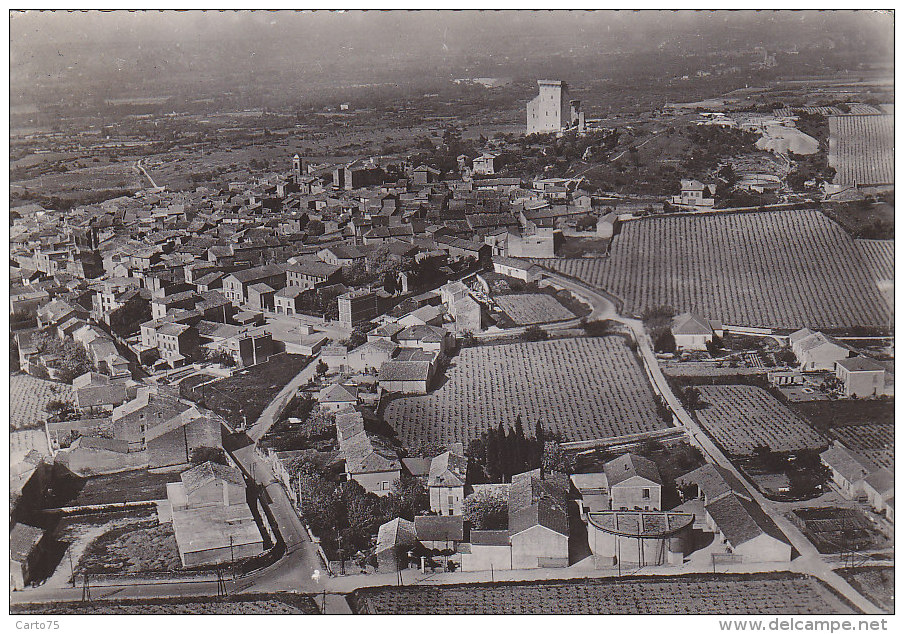 Châteauneuf Du Pape 84 - Vue Générale Aérienne - Cachet Chateauneuf Du Pape - Chateauneuf Du Pape