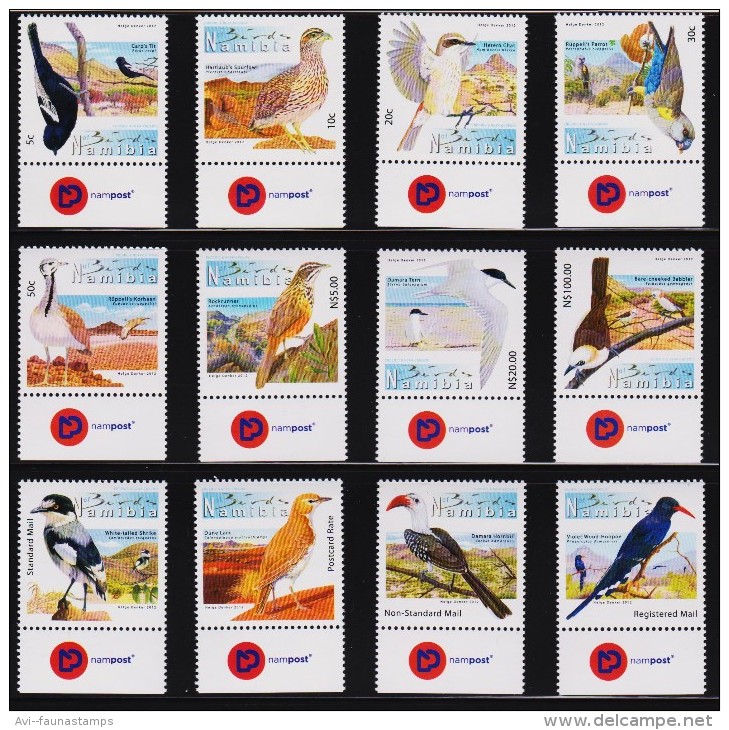 NAMIBIA, 2012 Bird Definitives, MNH - Otros & Sin Clasificación