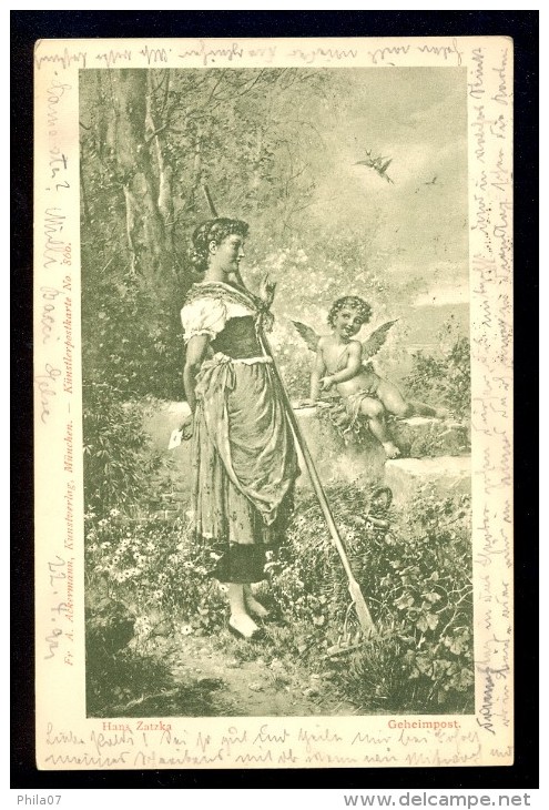 Hans Zatzka Geheimpost / A. Ackermann, No. 866 / Year 1901 / Old Postcard Circulated - Zatzka