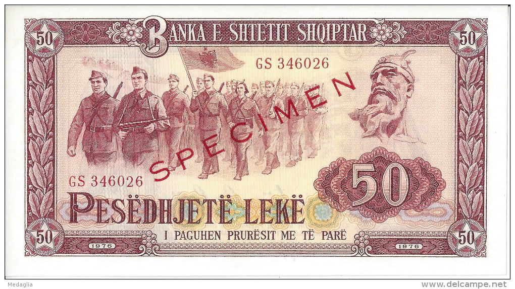 ALBANIE - 50 Lekë 1976 SPECIMEN UNC - Albanien