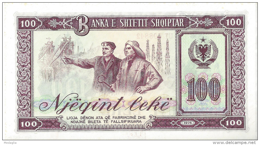 ALBANIE - 100 Lekë 1976 SPECIMEN UNC - Albania