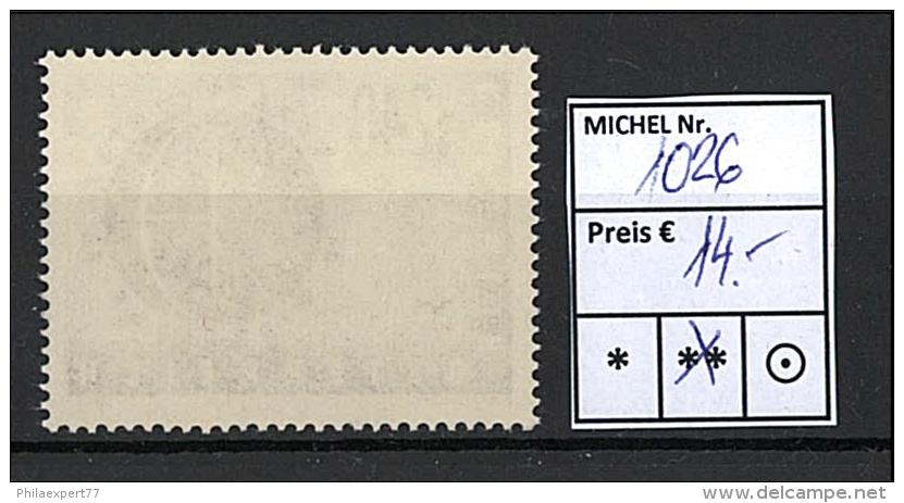 Österreich - 1956 - Michel Nr. 1026 - Hoher KW!!! - Neufs