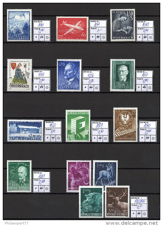 Österreich - 1958/1959 - Sammlung - Hoher KW!!! - Neufs