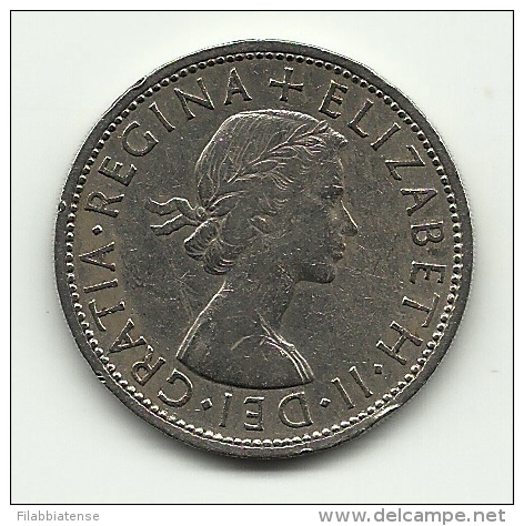 1958 - Gran Bretagna 1/2 Crown, - K. 1/2 Crown