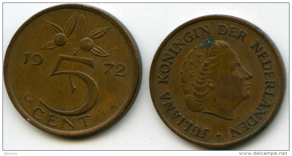 Pays-Bas Netherland 5 Cents 1972 KM 181 - 1948-1980 : Juliana