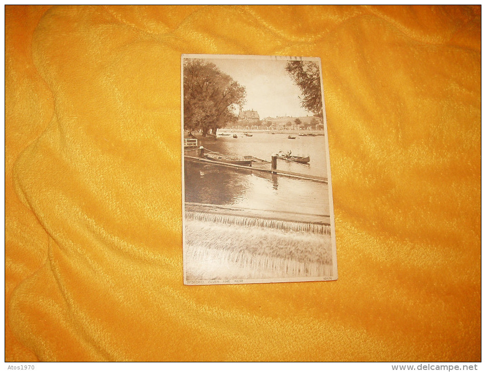 CARTE POSTALE ANCIENNE CIRCULEE DATE ?. / BEDFORD RIVER AND WEIR. / CACHET. - Bedford