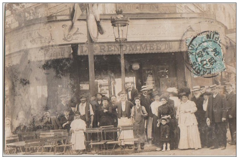 CPA PHOTO 75 PARIS XII 87 Ave Ledru Rollin 98 Faubourg Saint Antoine A La Renommé Du Bon Café Maison GIRALDON 1904 Rare - Distretto: 12