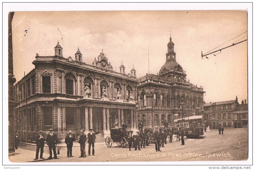 30252 ( 2 Scans ) Corn Exchange & Post Office Ipswich - Ipswich