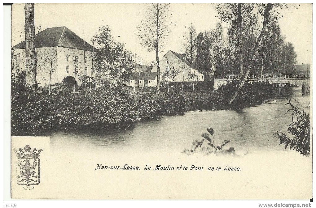 Han - Sur - Lesse -- Le  Moulin  Et  Le  Pont  De  La  Lesse .  (2 Scans) - Rochefort