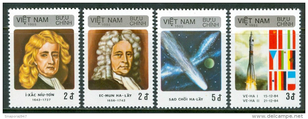 1985 Vietnam Cometa Halley Set MNH** B559 - Astronomia