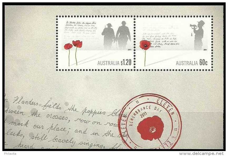 2011 Australia - World War 1 Commemoration - MS - Paper - MNH** - Prima Guerra Mondiale