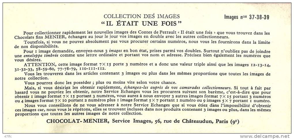 Image MENIER N° 37-38-39 Par Jean Adrien MERCIER - Album "Il était Une Fois" - Barbe Bleue - 1953 - TBE - Autres & Non Classés