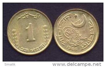 Pakistan 1966 Very Rare 1 Paisa Proof Metal Nickel Brass Coin KM#24a - Pakistan