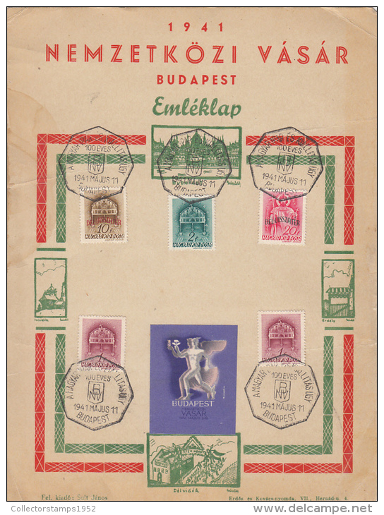 2128FM- BUDAPEST INTERNATIONAL FAIR, SHEETLET, 1941, HUNGARY - Other & Unclassified