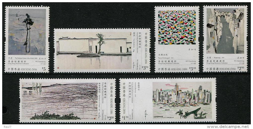 HONG KONG 2014 - Art, Peintures Chinoises, Peintures De Guanzhong - 6 Val Neufs // Mnh Set - Unused Stamps
