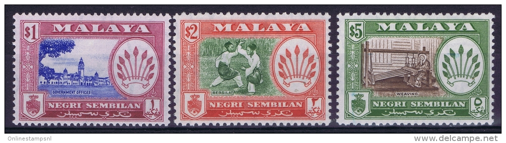 Malaya Negri Sembilan  Mi Nr75 - 77  SG  92 - 94  MNH/**   1957 - Negri Sembilan