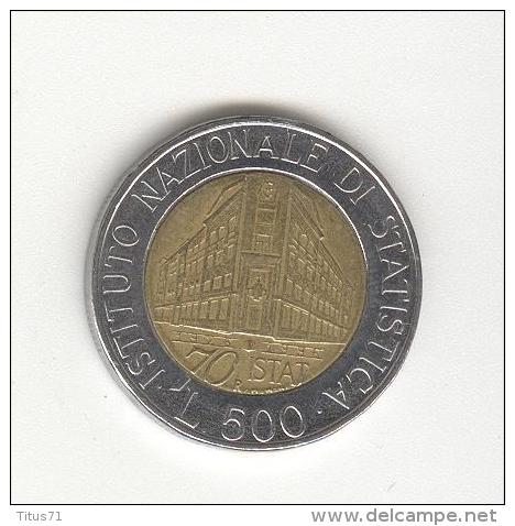 500 Lires Comemorative Italie / Italy - 1996 Instituto Nazionale Di Statistica - 500 Liras