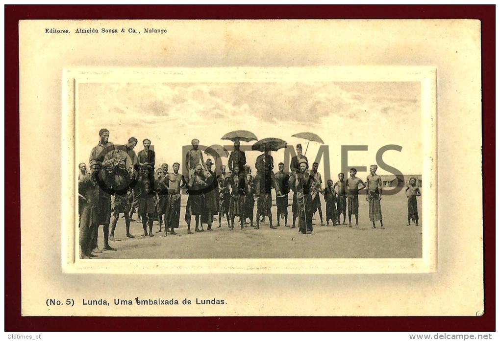 ANGOLA - LUNDA - UMA EMBAIXADA DE LUNDAS - 1920 PC - Angola