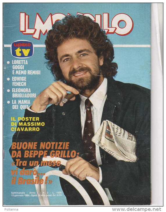 RA#49#28 IL MONELLO Ed.Universo N.2 - 1984/BEPPE GRILLO/OLE' OLE/NATASHA HOVEY/VASCO ROSSI/POSTER MASSIMO CIAVARRO - Televisie