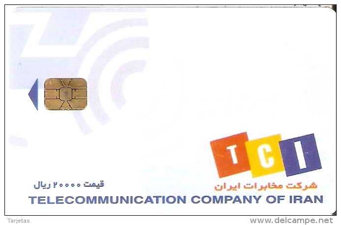 TARJETA DE IRAN DE COLOR AZUL TCI COMPANY OF IRAN - Irán