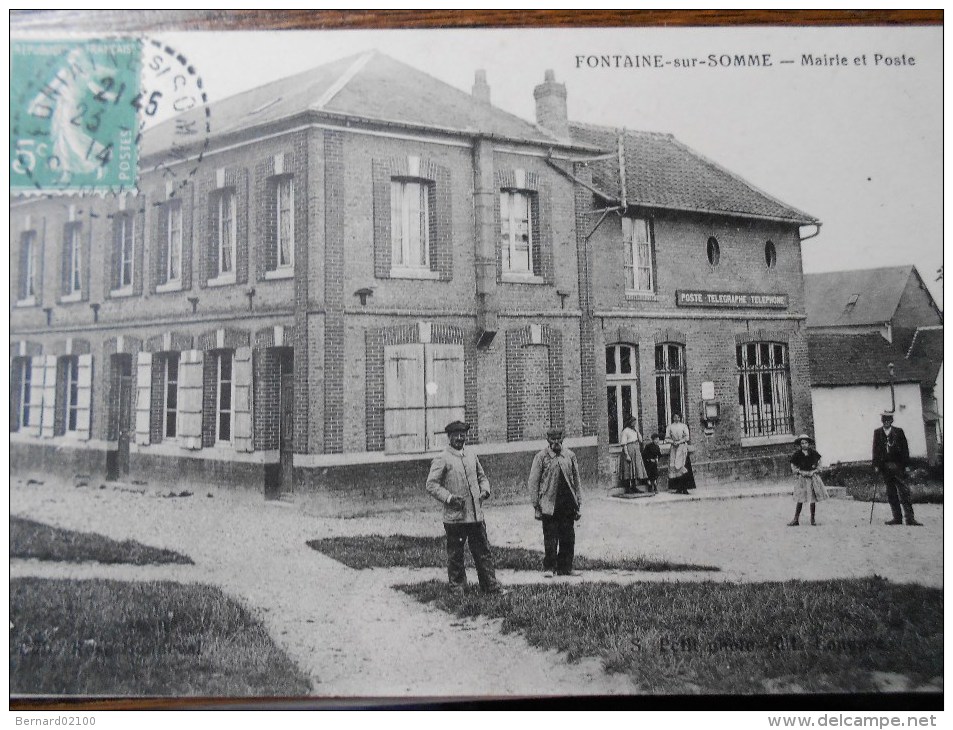 FONTAINE SUR SOMME  MAIRIE ET POSTE - Autres & Non Classés