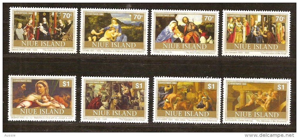 Niue 1994 Yvertn° 637-644 *** MNH  Cote 16 Euro Noël Christmas Kerstmis - Niue