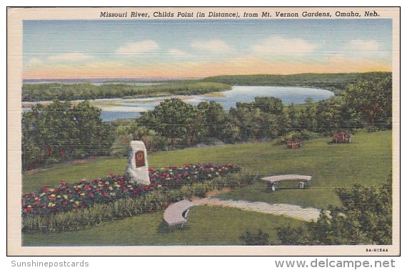 Misspuri River Childs Point From Mount Vernon Gardens Omaha Nebraska - Omaha