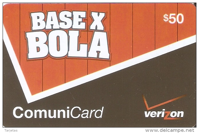 TARJETA DE REP. DOMINICANA DE 50$ BASE X BOLA DE VERIZON - Dominicana