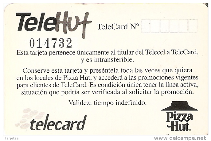 TARJETA DE PARAGUAY DE TELECARD DE PIZZA HUT - Paraguay