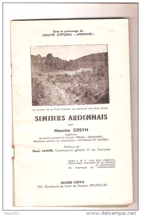 Guide Des Ardennes Belges - Sentiers Ardennais Avec Cartes - Guides Cosyn S.d. Circa 1942 - Tourismus