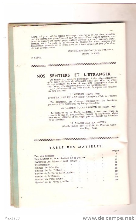 Guide Des Ardennes Belges - Sentiers Ardennais Avec Cartes - Guides Cosyn S.d. Circa 1942 - Tourismus