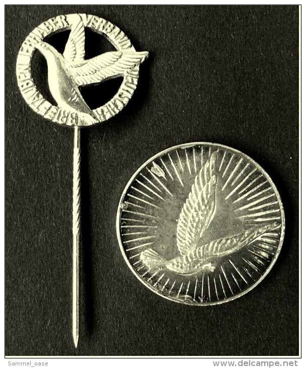 Kleine Medaille Mit Anstecknadel 925 Silber - Verband Deutscher Brieftauben-Liebhaber E.V.  - Im Etui - Sonstige & Ohne Zuordnung