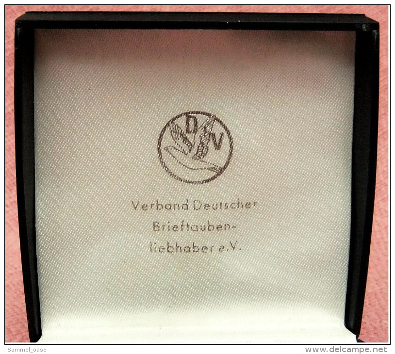 Kleine Medaille Mit Anstecknadel 925 Silber - Verband Deutscher Brieftauben-Liebhaber E.V.  - Im Etui - Sonstige & Ohne Zuordnung