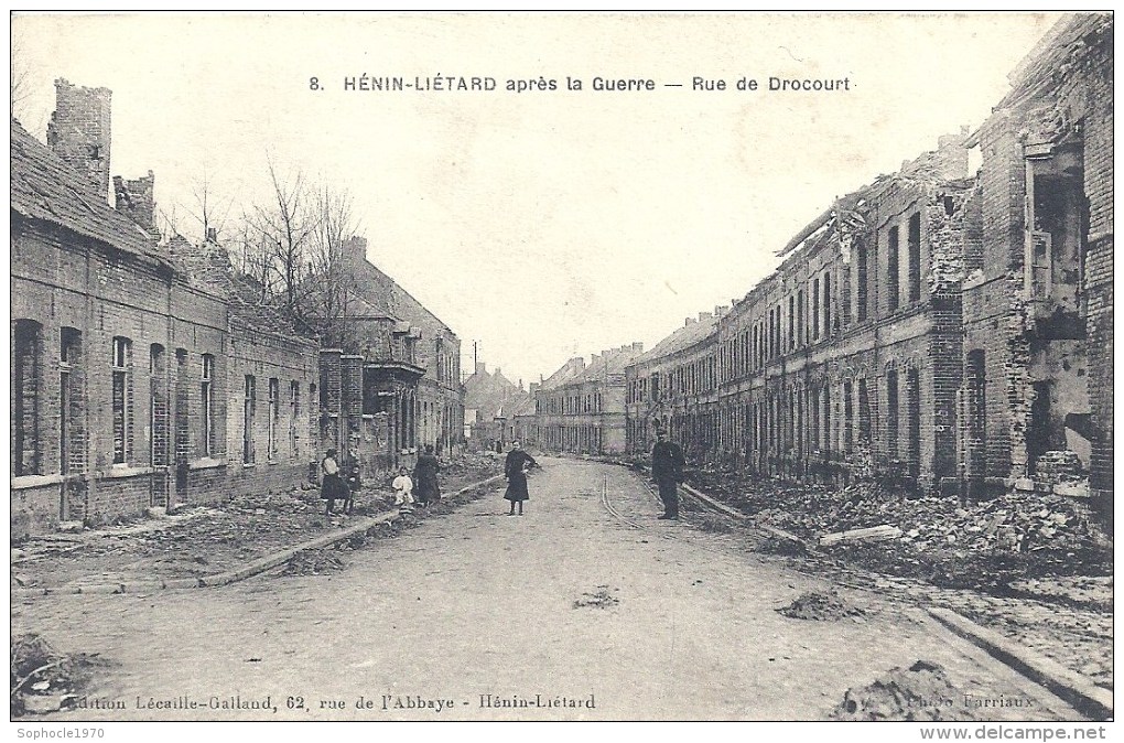 NORD PAS DE CALAIS - 62 - PAS DE CALAIS -HENIN LIETARD - Après La Guerre - Rue De Drocourt - Henin-Beaumont