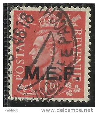 COLONIE OCCUPAZIONI STRANIERE MEF 1943 - 1947 M.E.F. 1 P USATO USED OBLITERE´ - Britische Bes. MeF