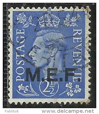 COLONIE OCCUPAZIONI STRANIERE MEF 1943 - 1947 M.E.F. 2 1/2 P USATO USED OBLITERE´ - Britische Bes. MeF