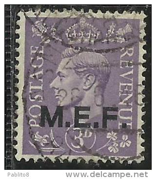 COLONIE OCCUPAZIONI STRANIERE MEF 1943 - 1947 M.E.F. 3 P USATO USED OBLITERE´ - Britische Bes. MeF