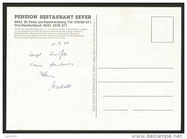 ST. PETER Am Kammersberg Obersteiermark Muran Pension Restaurant SEVER 1988 - Neumarkt