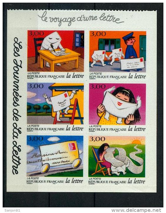 France 3066 3071 Journée De La Lettre De Carnet Avec Vignette 1997 Neuf ** TB MNH  Sin Charnela Cote 12 - Neufs