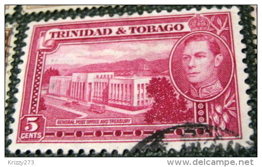 Trinidad And Tobago 1938 General Post Office And Treasury 5c - Used - Trinidad & Tobago (...-1961)