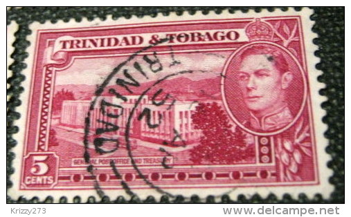 Trinidad And Tobago 1938 General Post Office And Treasury 5c - Used - Trinidad & Tobago (...-1961)