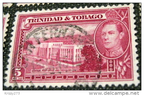 Trinidad And Tobago 1938 General Post Office And Treasury 5c - Used - Trinidad & Tobago (...-1961)