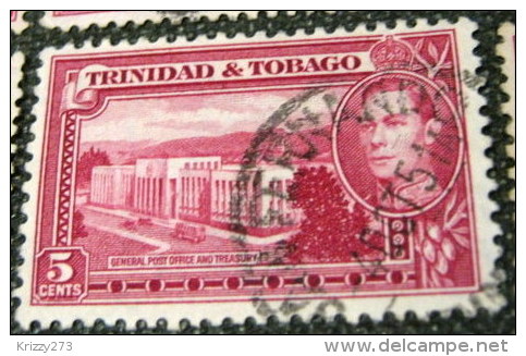 Trinidad And Tobago 1938 General Post Office And Treasury 5c - Used - Trinidad & Tobago (...-1961)