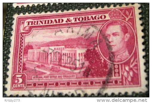 Trinidad And Tobago 1938 General Post Office And Treasury 5c - Used - Trinidad & Tobago (...-1961)