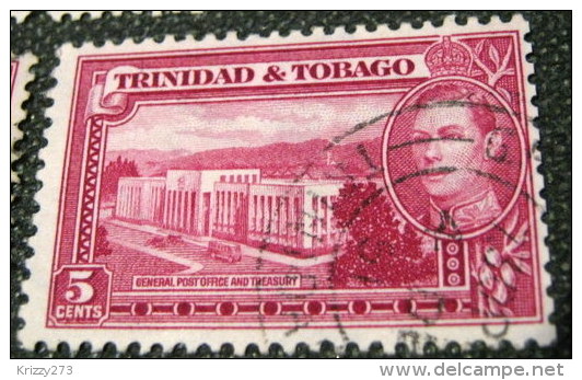 Trinidad And Tobago 1938 General Post Office And Treasury 5c - Used - Trinidad & Tobago (...-1961)