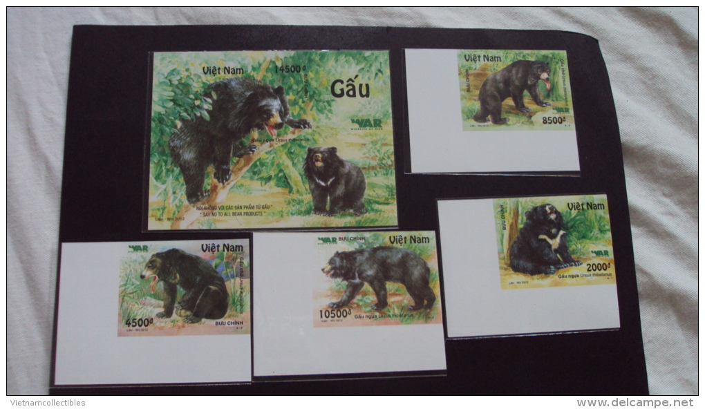 Vietnam Viet Nam MNH Imperf Stamps And Souvenir Sheet 2012 : Bear (Ms1018) - Vietnam